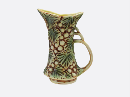 Embossed Stoneware Grape Pitcher