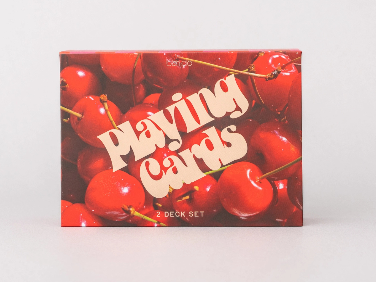 Playing Card Set - Cherry Stripe