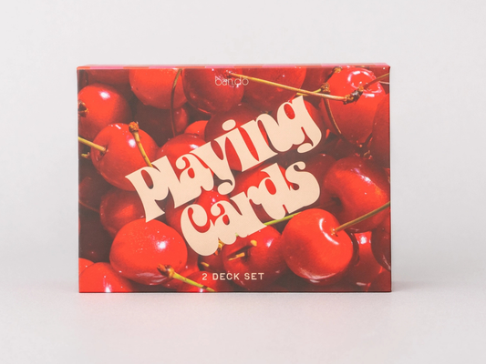 Playing Card Set - Cherry Stripe
