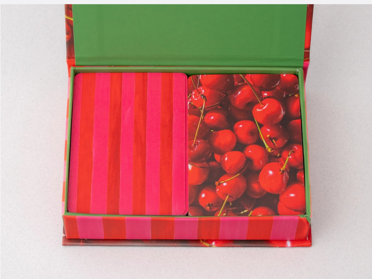 Playing Card Set - Cherry Stripe