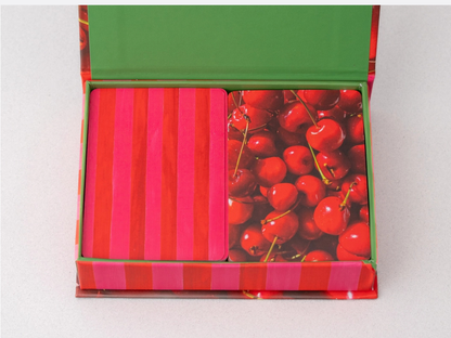 Playing Card Set - Cherry Stripe