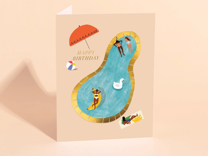 Poolside Birthday - Birthday Card