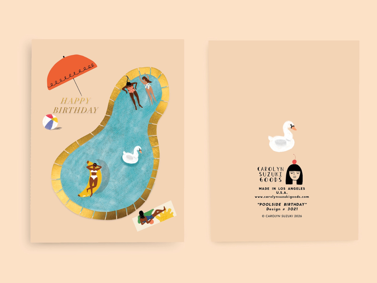 Poolside Birthday - Birthday Card