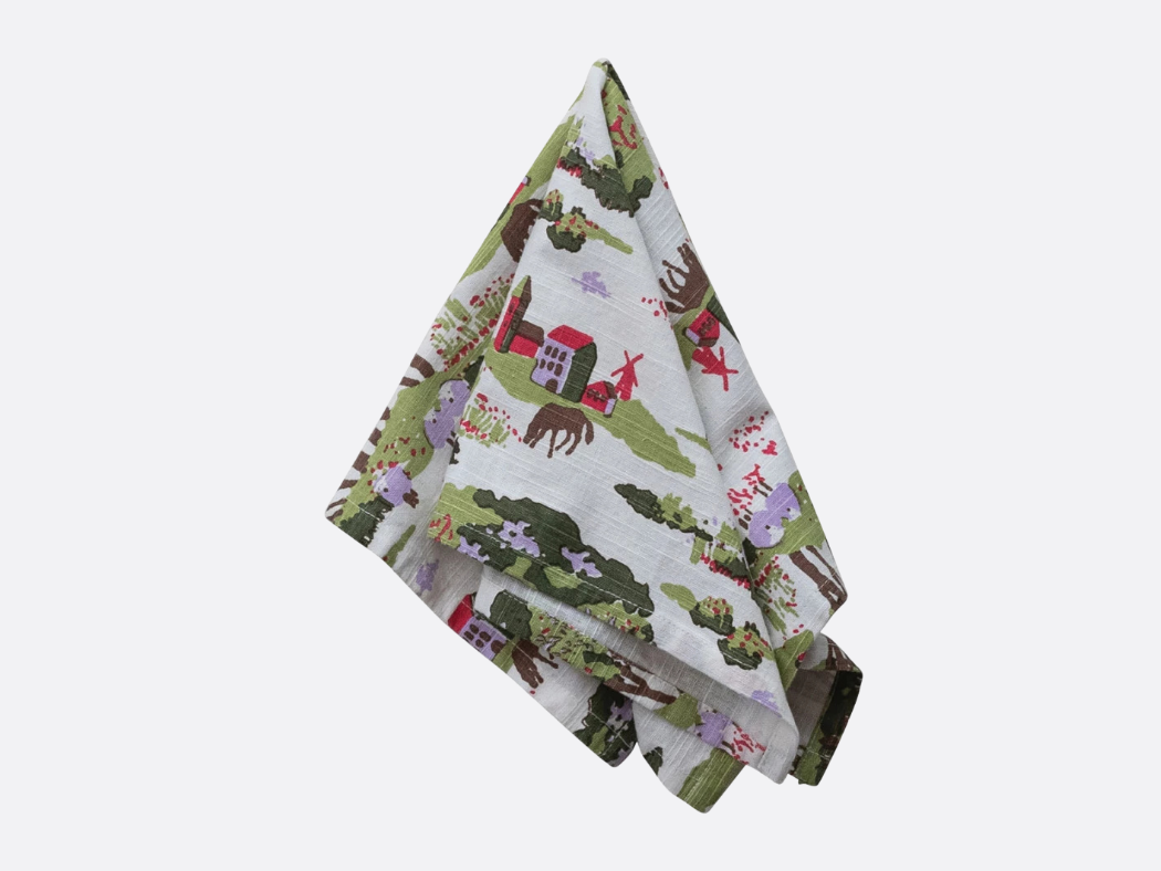 Square Cotton Printed Napkins - Set of 4