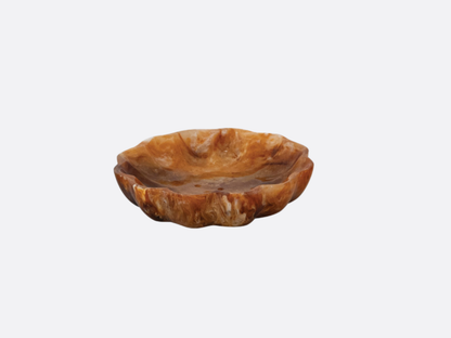 Marbled Flower Soap Dish - Brown