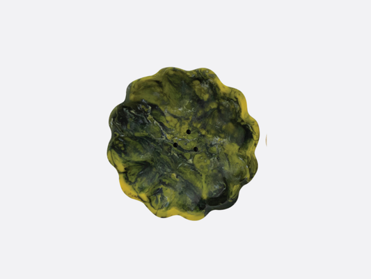Marbled Flower Soap Dish - Green