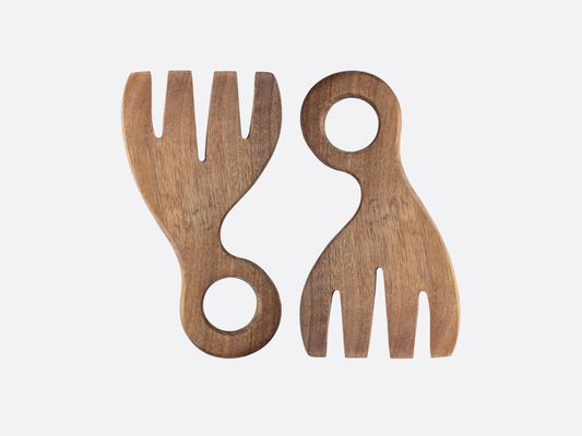 Acacia Wood Salad Servers - Set of 2