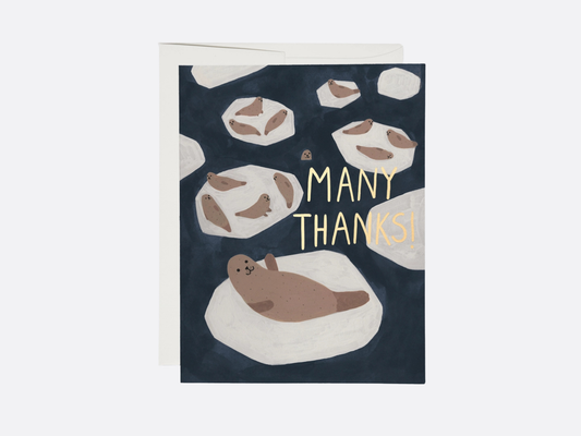 Many Thanks Seal - Thank You Card