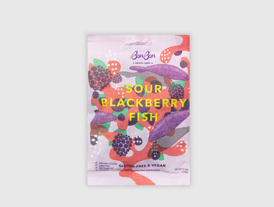 Sour Blackberry Fish - Swedish Candy