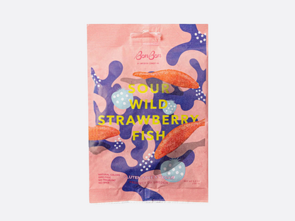 Sour Wild Strawberry Fish - Swedish Candy