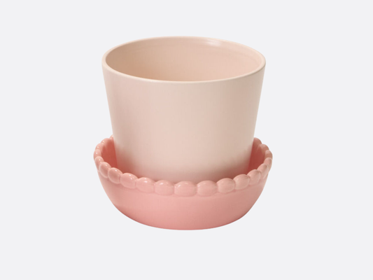 Pink Springvale Pot with Saucer
