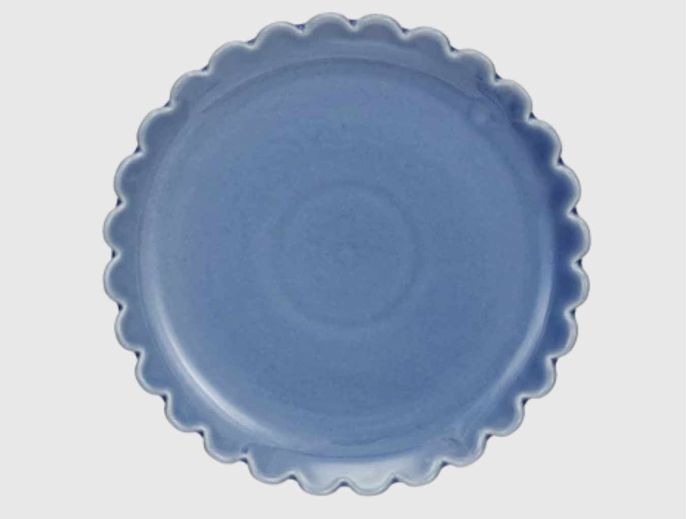 Stoneware Plate With Scalloped Edge