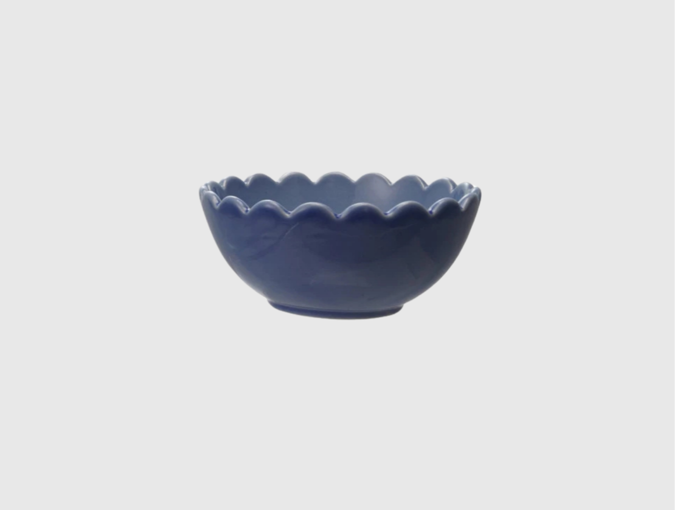 Stoneware Bowl With Scalloped Edge
