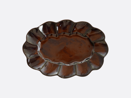 Stoneware Scalloped Plate