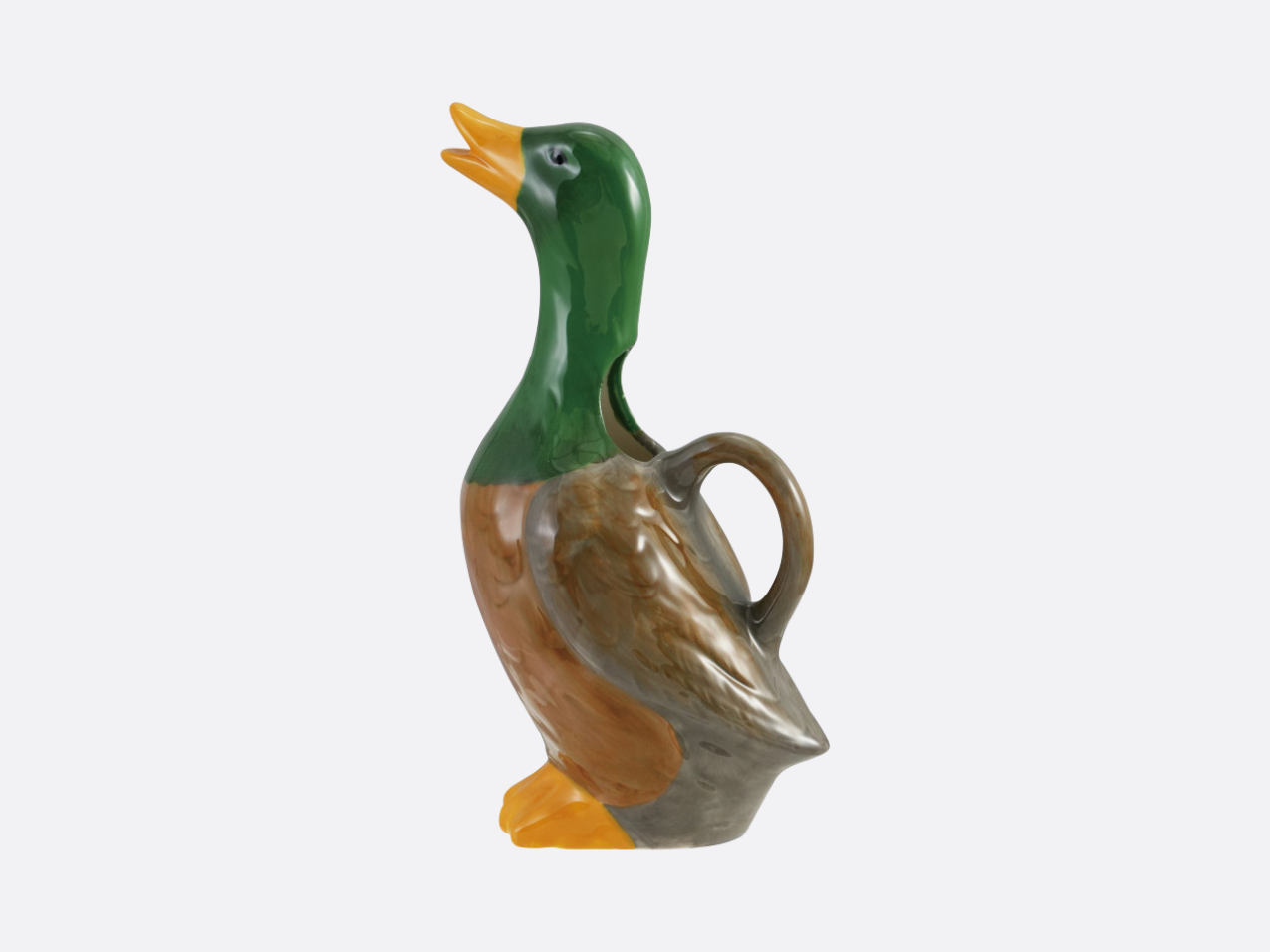 Hand-Painted Duck Pitcher