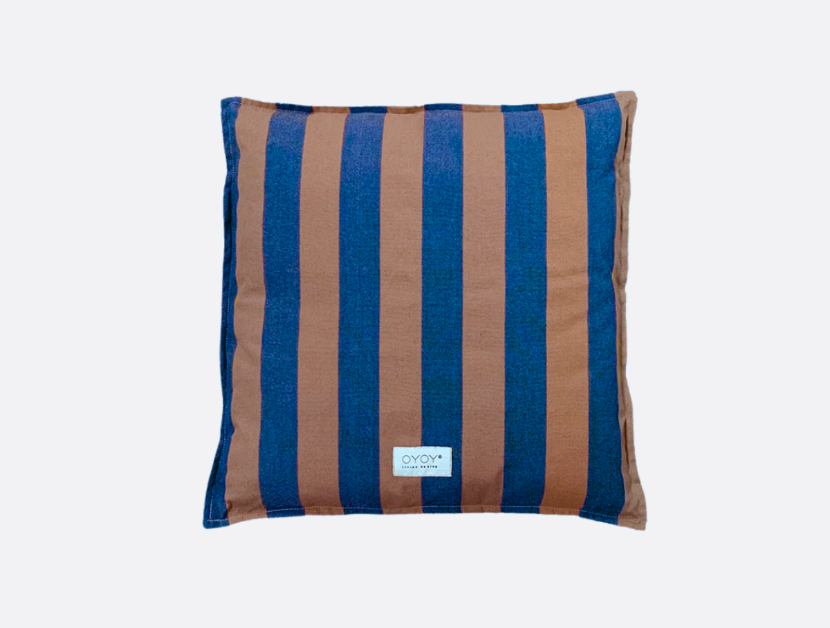 Kyoto Outdoor Cushion - Caramel + Blue