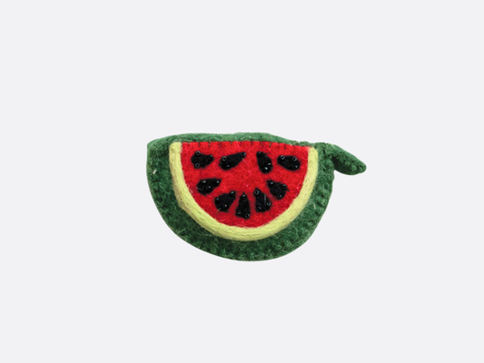Handmade Embroidered Felt Tape Measure - Watermelon