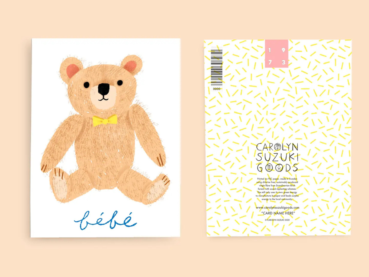 Teddy - Baby Card