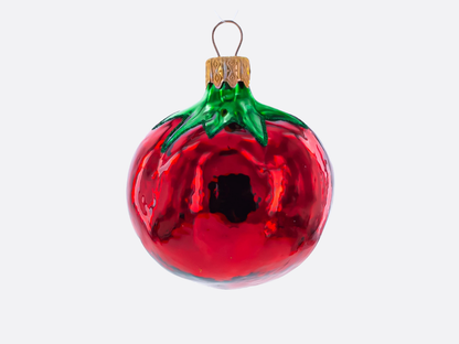 Red Tomato Mini Glass Ornament