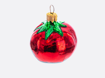 Red Tomato Mini Glass Ornament