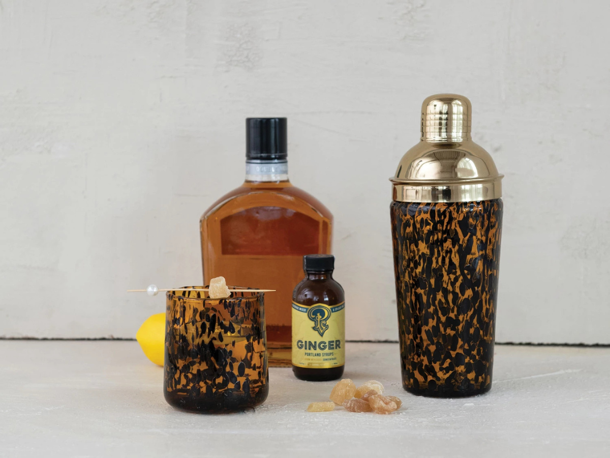 10oz Tortoise Drinking Glass