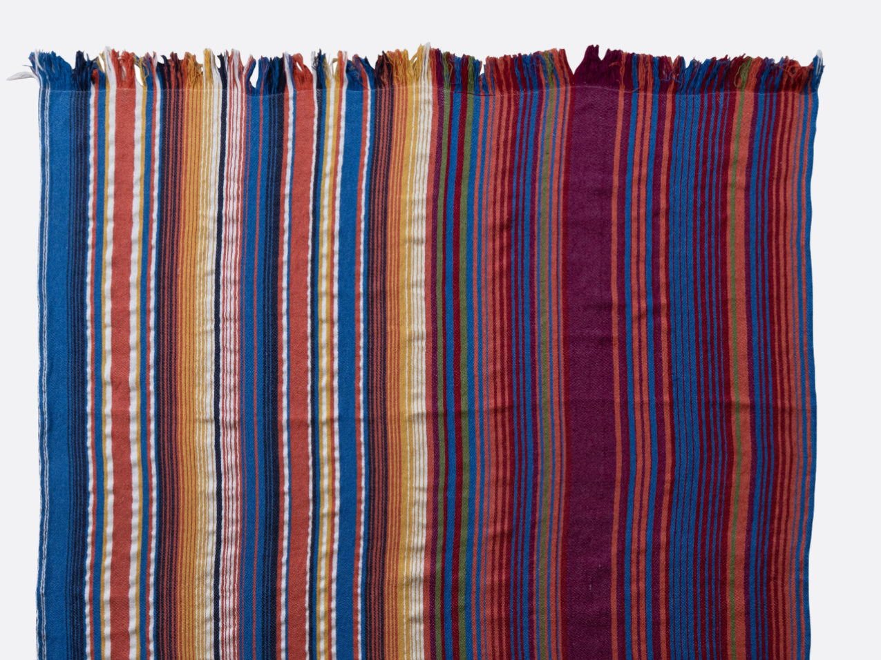Woven Recycled Throw - Multicolor Stripes