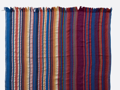 Woven Recycled Throw - Multicolor Stripes