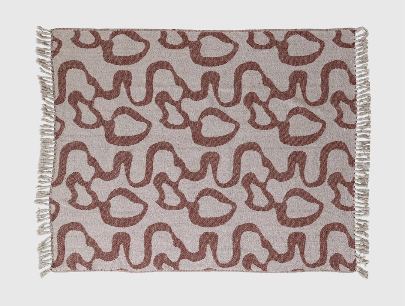 Woven Recycled Jacquard Throw - Abstract
