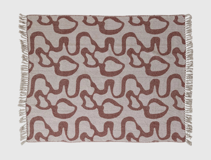 Woven Recycled Jacquard Throw - Abstract