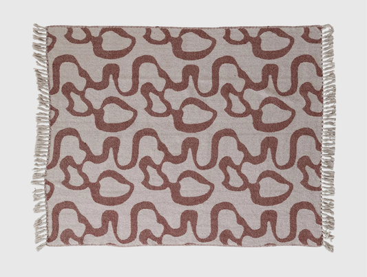 Woven Recycled Jacquard Throw - Abstract