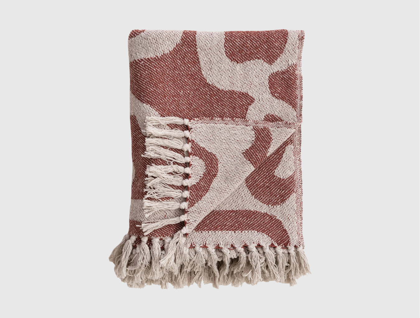 Woven Recycled Jacquard Throw - Abstract