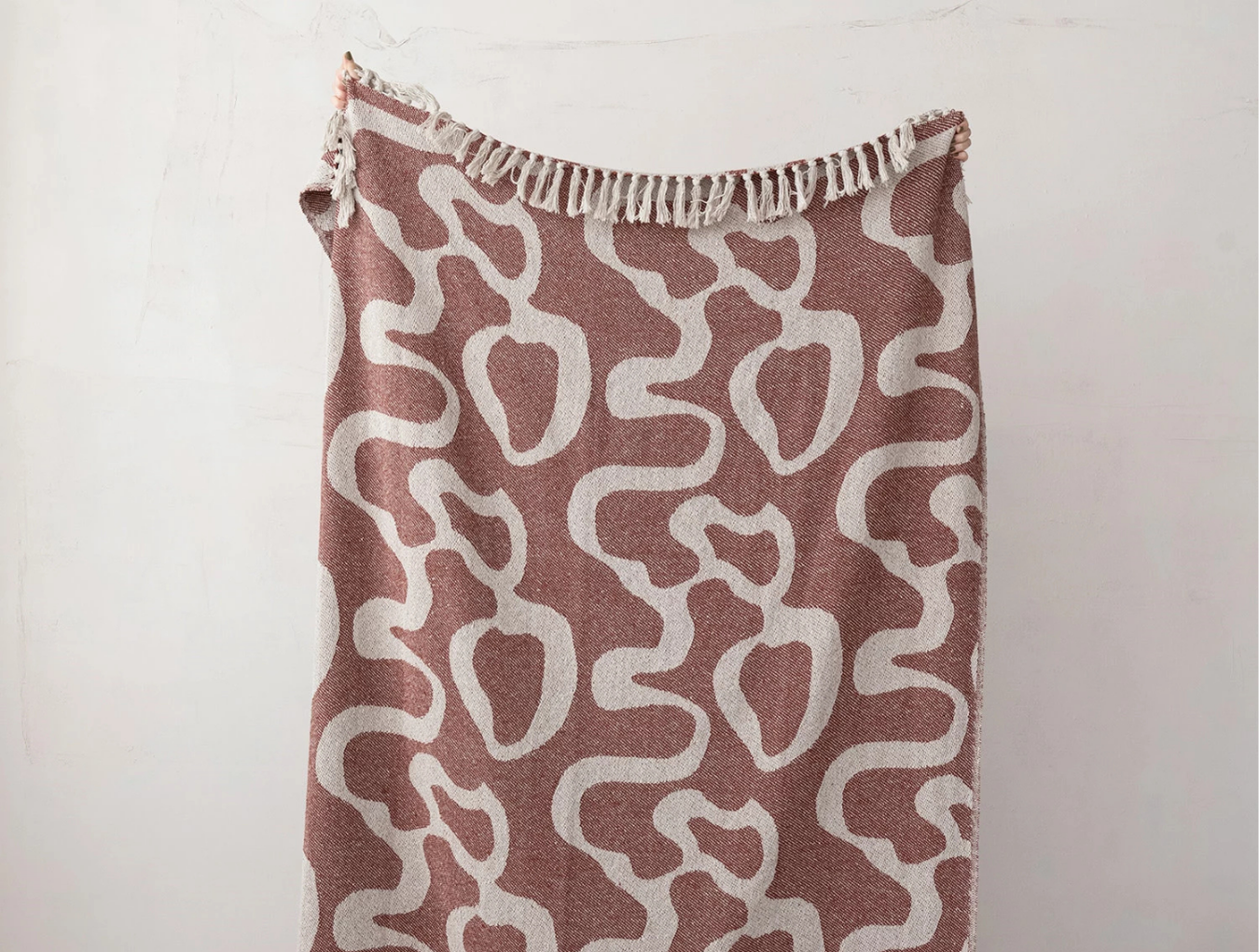 Woven Recycled Jacquard Throw - Abstract