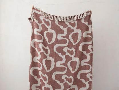 Woven Recycled Jacquard Throw - Abstract