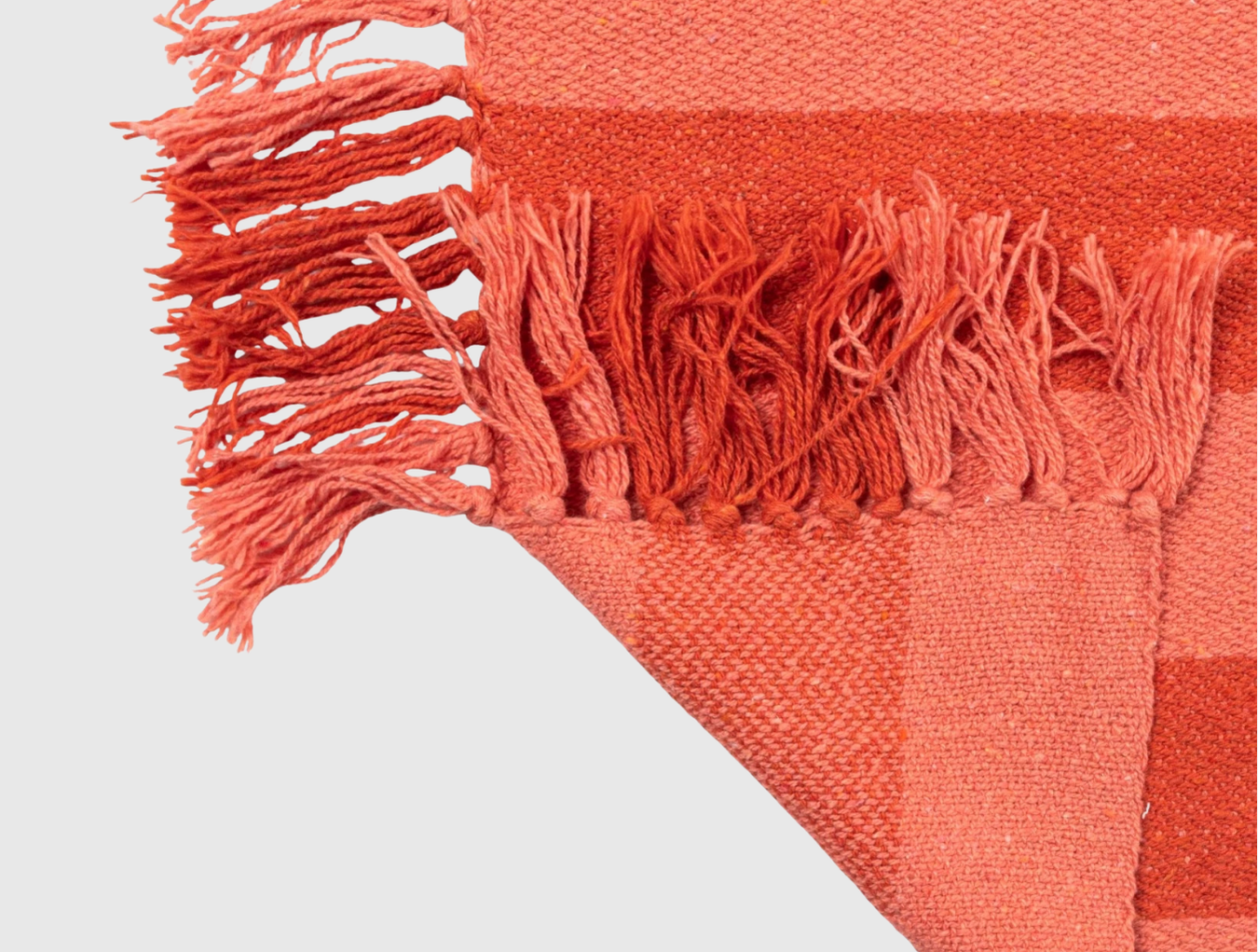 Woven Recycled Throw - Red Stripes