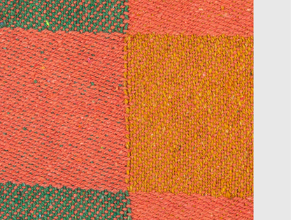 Woven Recycled Throw - Checked