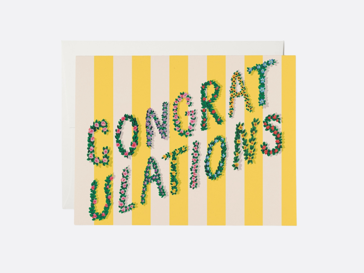 Yellow Stripes - Congratulations Card