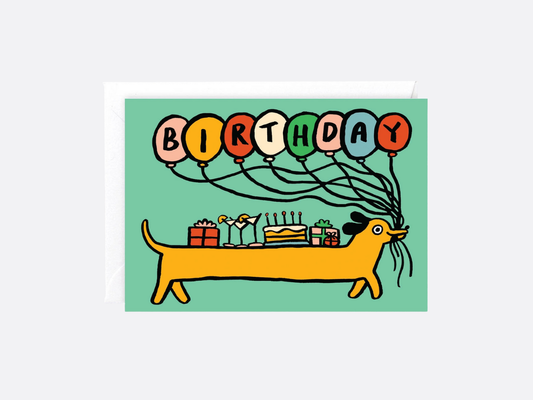Sausage Dog - Birthday Card