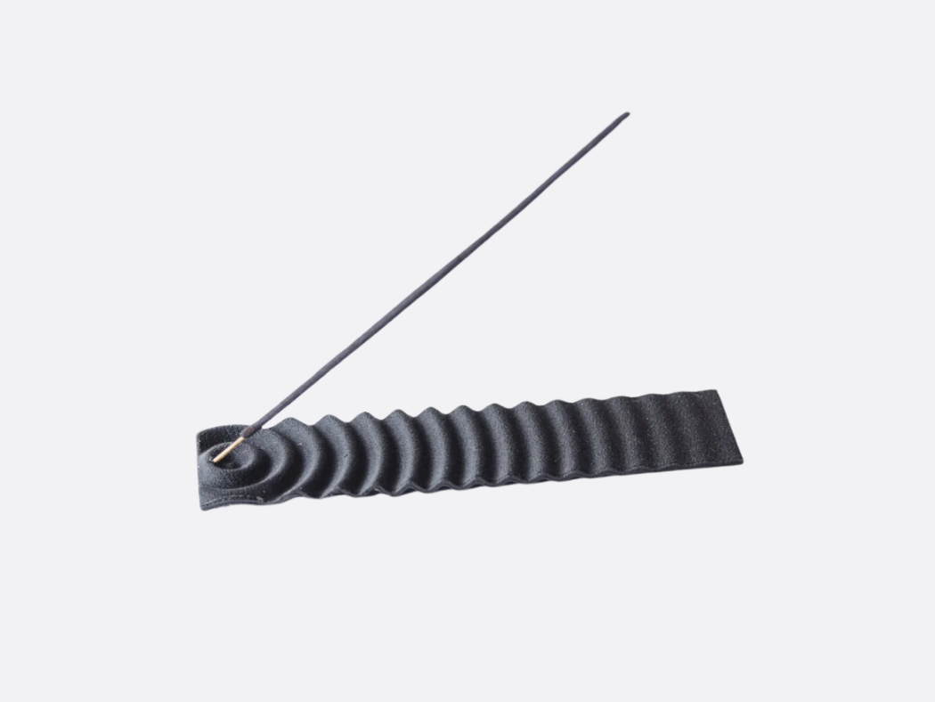 Wavy Incense Holder - Ebony Black